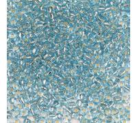 Bala&Fillic Size 6/0 Glass Seed Beads Light Lake Blue Color 4mm Transparent Silver Lined Seed Beads for Making Bracelet Necklace and Jewelry About 1200pcs/100g (Light Lake Blue)