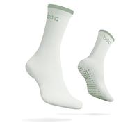Bala High Pilates Socks for Women, Non-Slip Classic Crew Socks, Sage, M