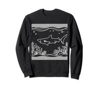 Bala Shark Line Art Fish Lover Sweatshirt