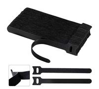 BALABALA 100PCS Black Reusable Fastening Cable Ties, 6-Inch Adjustable Cord Ties, Microfiber Hook Loop Cords Management Wire Organizer Wraps