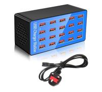 Balabaxer Blue USB Charger Station, 20-port 100W/20A multi-device USB charging station, is a versatile multi-port charger designed for smartphones, tablets, and various other devices.