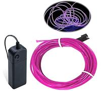 Balabaxer EL Wire, 9.8ft/3M Neon Lights Noise Reduction Portable Neon Electroluminescent Wire for Parties, Halloween, DIY Decoration (Purple, 9.8ft)