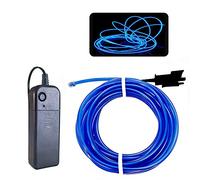 Balabaxer EL Wire Blue, 9.8ft/3M Neon Lights Noise Reduction Neon Electroluminescent Wire for Halloween, Parties, Blacklight Run,DIY Decoration