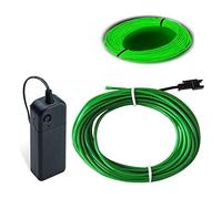 Balabaxer EL Wire Green, 9.8ft/3M Neon Lights Noise Reduction Neon Electroluminescent Wire for Halloween, Parties, Blacklight Run,DIY Decoration
