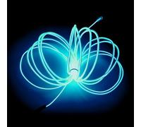 Balabaxer EL Wire Ice Blue, 16.4ft/5M Neon Lights Noise Reduction Portable Neon Electroluminescent Wire for Parties, Halloween, DIY Decoration
