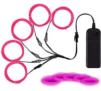 Balabaxer EL Wire, Noise Reduction Neon Lights Wire 5-in-1 Metre, Electroluminescent Wire for Halloween, Christmas, DIY Decoration (Pink)