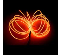 Balabaxer EL Wire Orange, 16.4ft/5M Neon Lights Noise Reduction Portable Neon Electroluminescent Wire for Parties, Halloween, DIY Decoration
