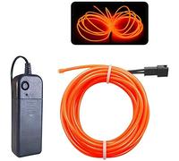 Balabaxer EL Wire Orange, 32.8ft/10m Neon Lights Portable Electroluminescent Wire for Parties, Halloween, Christmas, DIY Decoration