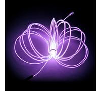 Balabaxer EL Wire Purple, 16.4ft/5M Neon Lights Noise Reduction Portable Neon Electroluminescent Wire for Parties, Halloween, DIY Decoration