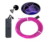 Balabaxer EL Wire Purple, Sounds Control/Constant Light/Flash 9ft Neon Lights Neon Glowing Strobing Electroluminescent Wire with Battery Operated for Parties, Halloween, DIY Decoration…