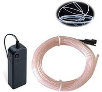 Balabaxer EL Wire White, 32.8ft/10m Neon Lights Portable Electroluminescent Wire for Parties, Halloween, Christmas, DIY Decoration