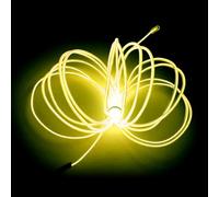 Balabaxer EL Wire Yellow, 16.4ft/5M Neon Lights Noise Reduction Portable Neon Electroluminescent Wire for Parties, Halloween, DIY Decoration