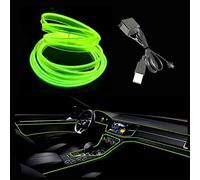 Balabaxer USB EL Wire, Fluorescent Green, 5 m Flexible Neon Light Tube, DC 5 V Neon Tube, Lights, Car Interior Trim, Light Strip for Interior Trim Gap, Decorative