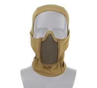 Balaclava Airsoft Mesh Mask, Ninja Style Full Face Protection Balaclava Hood with Mesh Mask for Cs War Game, BB Gun,Hunting,Paintball (Tan)