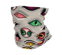 Balaclava Creepy Demon Eyes Devil Abstract Headwear Decorative Neck Warmer Novelty Facial Decoration For Running Yoga Climbing
