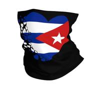 Balaclava Cuba Cubans Heart Shaped Flag Universal Bufanda Multifunctional Bufanda Facial For Sports Outdoor Workout