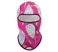 Balaclava Face Mask Ski Mask - Red Dragon Fruit Pattern Full Face Cover Winter Neck Gaiter for Men & Women