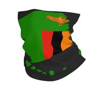 Balaclava Funny Text Zambia Flag Half Face Scarf Uv Protection Neck Scarf For Hunting, Fishing, Running