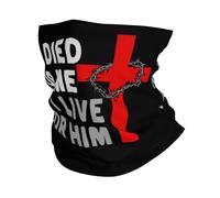 Balaclava He Died For Me So I Live For Him Headwear Non-Slip Bandana Durable Headband For Running Fishing Camping 25X50CM