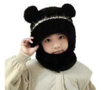 Balaclava Kids Winter Thermal Fleece Toddler Warm Windproof Hooded Hat Scarf Children Soft Plush Full Cover Hats with Neck Warmer Boys Girls Fleece Balaclava Ski Hat