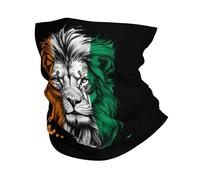 Balaclava Lion Funny Cote D'Ivoire Flag Tube Scarf Decorative Half Face Headwear For Hunting, Motorcycling, Running
