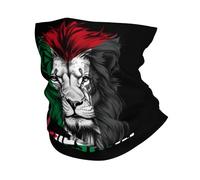 Balaclava Lion Funny Palestine Flag Bandana Breathable Half Face Scarf For Yoga, Motorcycling, Running