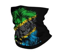 Balaclava Lion Funny Tanzanian Tanzanian Flag Tube Scarf Unique Half Face Scarf For Yoga, Hunting, Traveling
