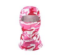 Balaclava Motorcycle 3D Print Mask Balaclava Camo Face Mask UV Protection Cooling Full Face Sun Hood for Cycling Motorcycle Riding Outdoor Sports Hunting Helmets Liner Ski Mask, A pink, One Size