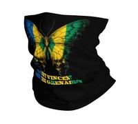 Balaclava Saint Vincent And The Grenadines Butterflies Flag Windproof Sombreros Non-Slip Calentador De Cuello For Women Yoga Running