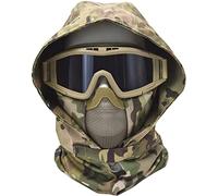 Balaclava Wind-Resistant Face Mask Half-Face Air Gun Mesh Mask And Tactical Goggles,For Halloween And Air Gun Paintball Role Playing