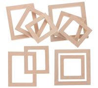 Balacoo 10 Pcs Miniature Picture Frames, Wooden Small Photo Frames for Dollhouse Decor, 1:12 Scale Dollhouse Accessories for Doll House Furniture Decor