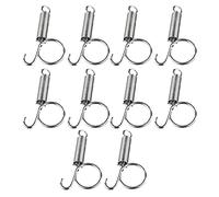Balacoo 10 pcs Spring Hooks for Rabbit Cage, Spring Cage Latch Door Hooks Wire Cage Clips Snap Hooks, Multifunctional Cage Door Spring Hook for Fixing Rabbit Cat Dog Parrot Pet Cage Door
