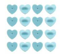 Balacoo 100 Pcs Blue Heart Shaped Rubber Pin Backs Brooch Clasp Pin Back Replacement for Jewelry Making and DIY Crafts, Easy to Use and Handy Fasteners for Service Bars and Badges