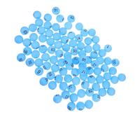 Balacoo 100 Pcs Blue Printed Pong Balls with Numbers PP Material Lottery Draw Balls for Party Decoration Games Raffles Bingo Nights and Entertainment Activities