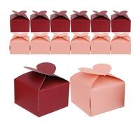 Balacoo 100 Pcs Heartshaped and Square Paper Mini Treat Boxes with Sturdy Square Structure for Wedding Party Supplies and Romantic Celebrations