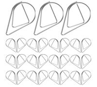 Balacoo 100pcs Silver Steel Paper Clips Drop Shaped Decorative and Versatile Clips Not Easy to Deform for Study and Home Use