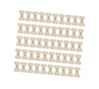 Balacoo 100pcs Wooden Bone Design Buttons with Two Holes for Sewing Projects and Handcraft, Beige Colour, for Making Jewelry and Bags Accessories