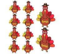 Balacoo 10pcs Acrylic Turkey Charms for Jewelry Making Thanksgiving Fall Pendant DIY Supplies for Bracelets Necklaces Earrings Craft Accessories