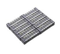 Balacoo 10pcs Barrier Terminal Strip Connector with Iron and Plastic Material for Electrical Connections and Versatile Application in Offices and Electrical Devices