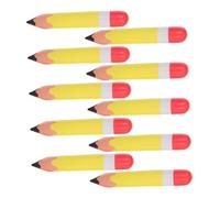 Balacoo 10pcs Giant Inflatable PVC Pencil Balloons Yellow Classroom Prop Party Decorations Cute Photo Props for Birthday and Festival