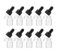 Balacoo 10pcs Glass Liquid Bottles with Droppers for Essential Oil Dispensers, Multi-function and Long Serving Life, Travel Size Containers for Refillable Perfume and Beauty Random Color