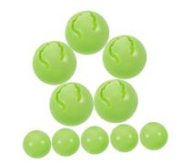 Balacoo 10pcs Green Crochet Animal Bell Safe Chew Jingle Balls for Small Pets Portable Hollow Noise Maker Inserts Engaging DIY Doll Rattle Replacements for Cats and Dogs