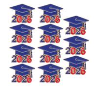 Balacoo 10pcs Lightweight Alloy Graduation Badge with Commemorative Lapel Pin for Graduation Time 2026 Resistant to Fading Brooch Suitable for Bachelor’s Cap and Backpacks