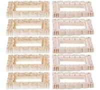 Balacoo 10pcs Miniature Tiny Vintage Picture Frames Resin DIY Making Accessory Not Easy to Break Rectangular Shape for DIY Crafts Making and Small Decor