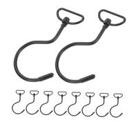 Balacoo 10pcs Rotating Stainless Steel Hooks No Drill Installation Heavy Duty Multi Functional Hangers for Kitchen Bathroom Towel Keys Utensils Organizer