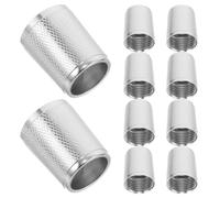 Balacoo 10pcs Shower Hose Nut Connector with Leakproof Design and Enhanced Water Flow, Metal Replacement Part for Bathroom Shower Upgrade, Universal Compatibility, Heat Resistant Silver