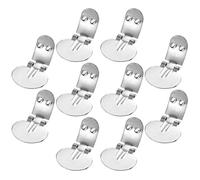 Balacoo 10pcs Stainless Steel Shoe Buckles DIY Shoe Clips Flat Blank Design Silver Metal for Decoration Project and DIY Crafts