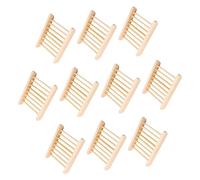 Balacoo 10pcs Wooden Soap Dish Holder with Draining Design for Bathroom and Kitchen Compact Space Saving Soap Storage Tray Smooth Polished Finish for Shower Sink and Vanity Use