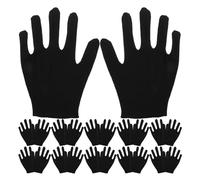 Balacoo 12 Pairs Cotton Work Gloves for Industrial Working and Construction, Black Moisturising Gloves with Fingerprint Prevention and Easy to Clean Features