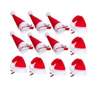 Balacoo 12pcs Christmas Hat Hair Clips for Women and Plush Alloy Xmas Hairpins Lightweight Cute Hair Decorations